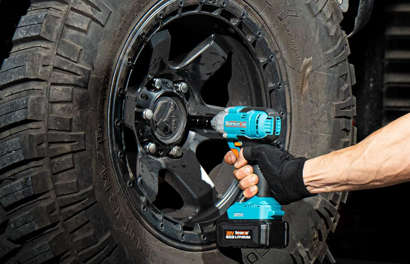 Llave Pistola De Impacto Inalámbrica + Kit Súper Completo con 2 Baterías
