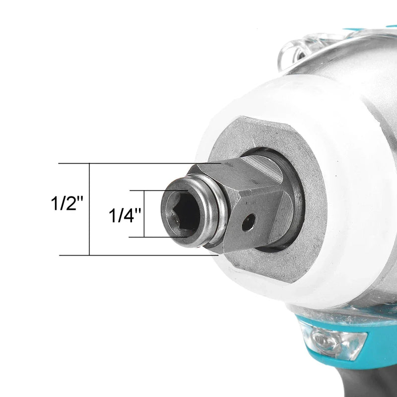 Llave Pistola De Impacto Inalámbrica + Kit Súper Completo con 2 Baterías