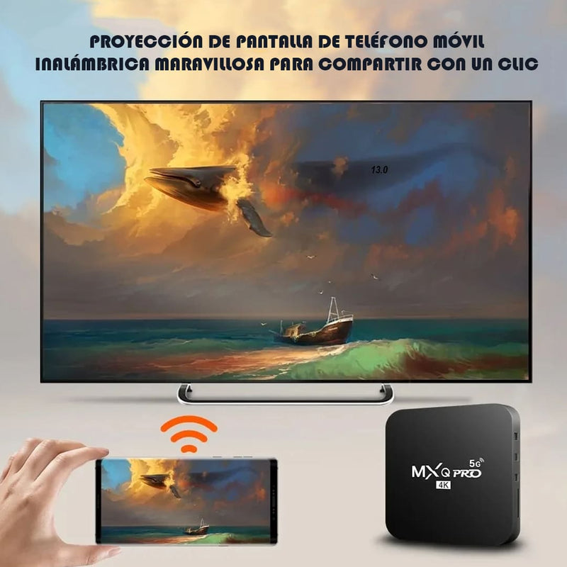 TV BOX 4K ANDROID SMART TV 5G™ + REGALLO🎁